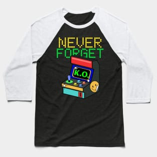 Never Forget Arcade Retro Vintage 70s 80s 90s T-Shirt Baseball T-Shirt